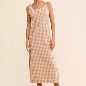 Urban Outfitters Milk It Bandit Gingham Midi Dress